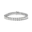 Bracelet de tennis en or jaune 14 carats avec diamants taille princesse en forme de boucle
