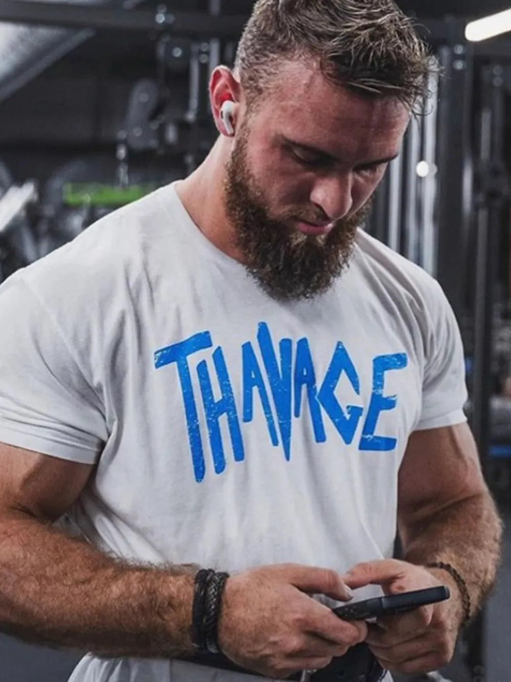 T-shirt à col rond graphique pour hommes grandes tailles