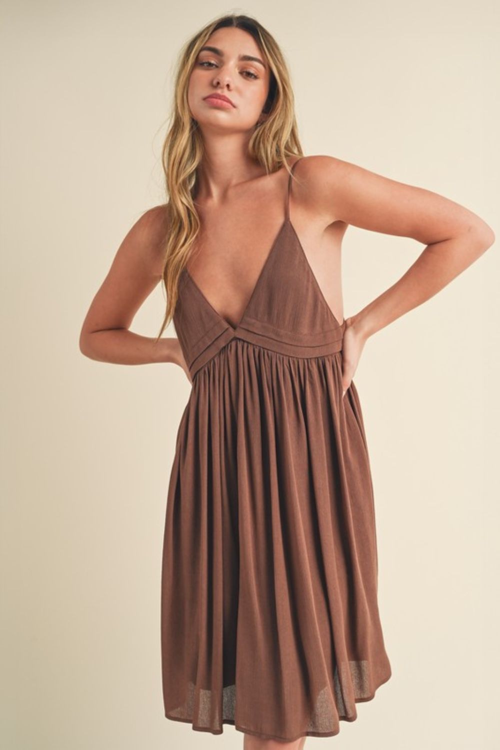 Elegant Summer Ruched Mini Cami Dress for Women