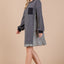 Robe Sweatshirt en Terry à Motifs Rayés