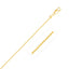 Chaîne à perles en or jaune 14 carats avec taille diamant - 1,2 mm