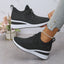Zapatillas de cuña con cordones y strass para mujeres