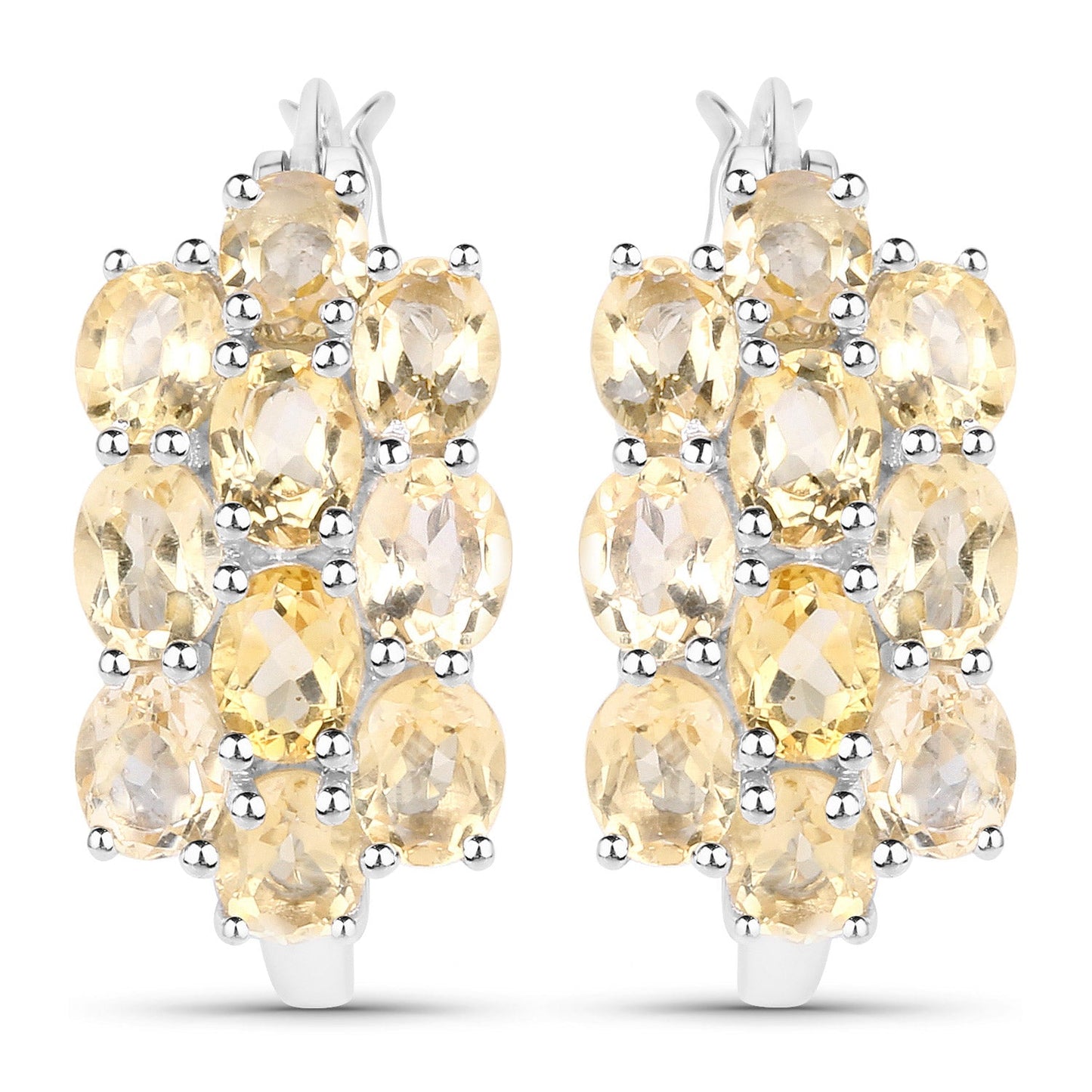 Ensemble de bijoux en argent sterling avec citrine véritable de 8,32 carats
