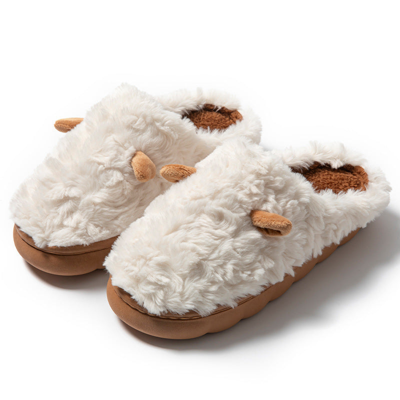 Non-slip Thermal Cotton Slippers for Home Comfort