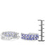 Pendientes de plata esterlina con tanzanita genuina de 3.92 quilates