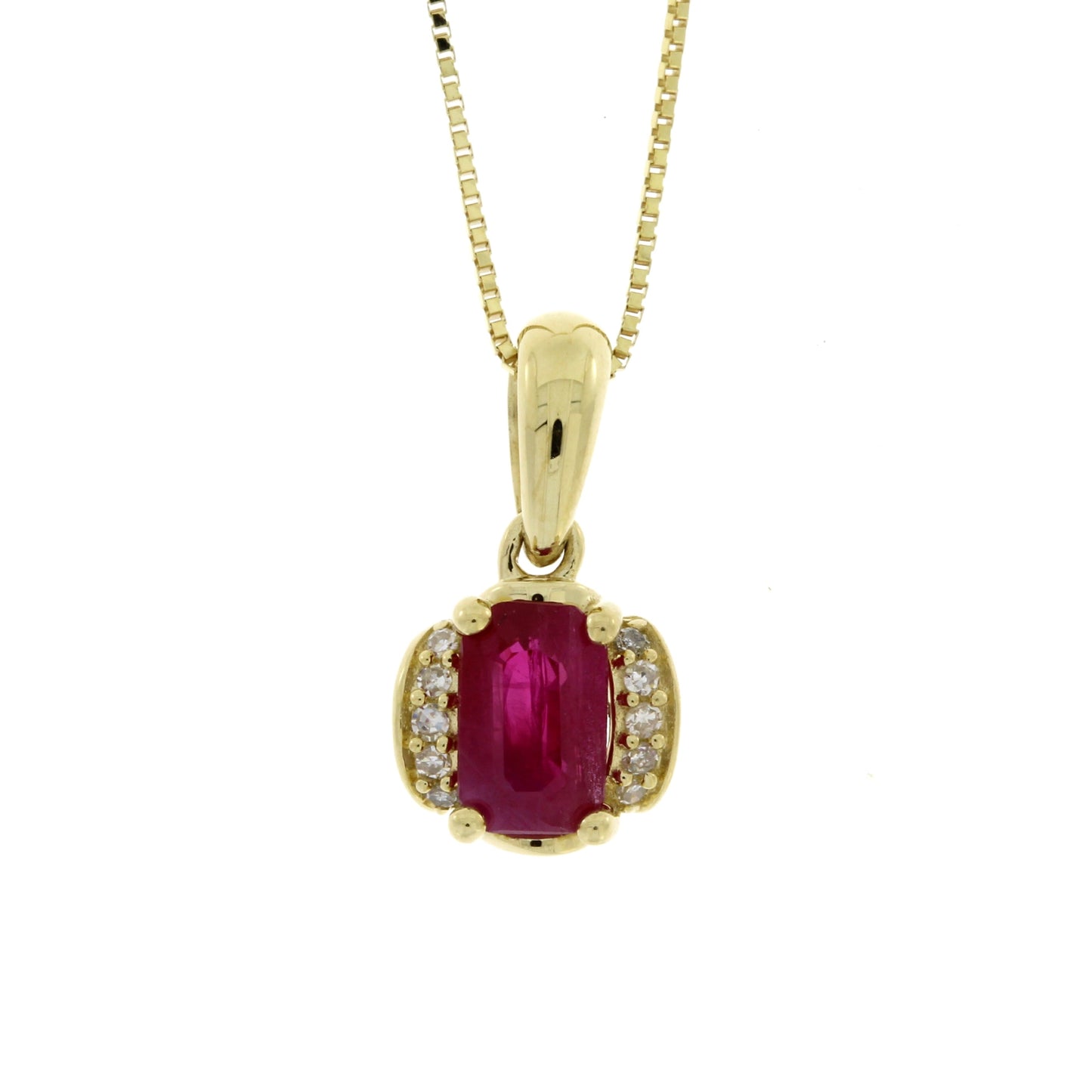 .63ct Ruby Diamond Pendant in 14KT Yellow Gold
