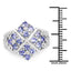 Anillo de Plata Esterlina con Tanzanita y Topacio Blanco de 1.65 Quilates