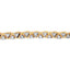 Bracelet en diamant taille ronde en or jaune 14K