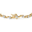 10k Yellow Gold Diamond Floral S-Link Bracelet - 1.00 Cttw
