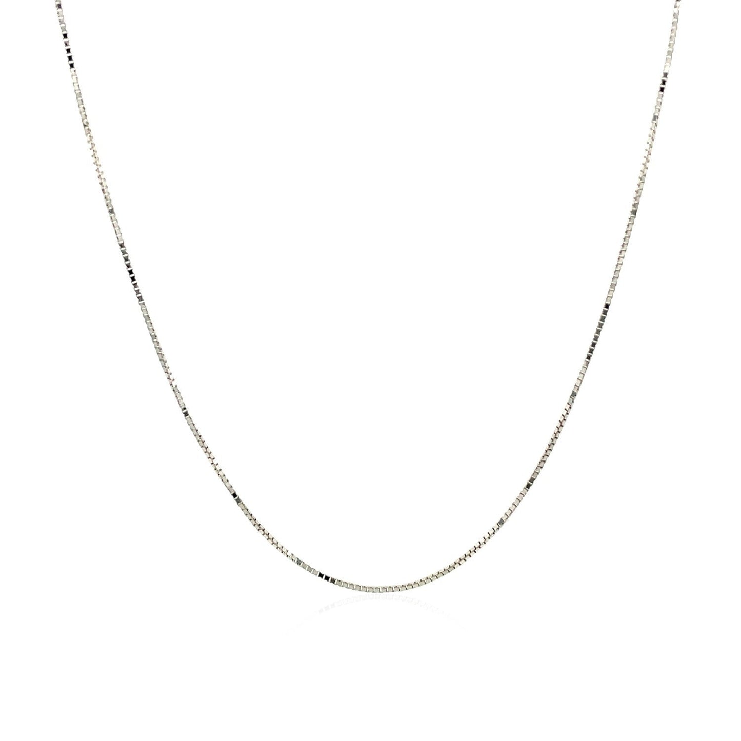 Chaîne classique en or blanc 14k - 0,6 mm