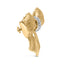 18K Yellow Gold Diamond Bow Pin Brooch