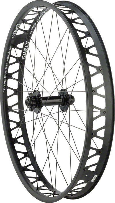Quality Bear Pawls Front Wheel - 26" 15 x 150mm 6-Bolt Black 32H
