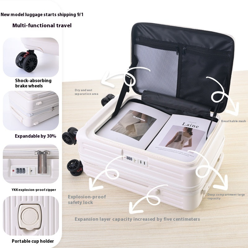 Three-Piece Expandable Carry-On Suitcase Set