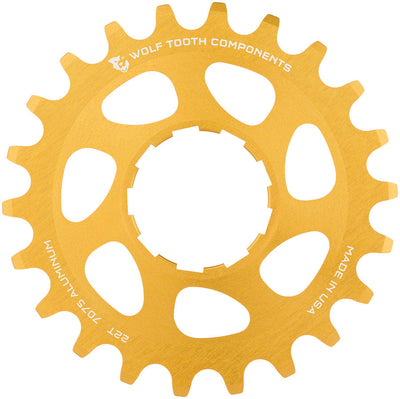 Engranaje de Aluminio de Velocidad Única Wolf Tooth - 22t Oro