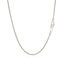 Cadena de trigo redonda de oro blanco de 18k - 1.4mm