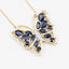 Collier en saphir bleu véritable de 2,94 carats et zircon blanc