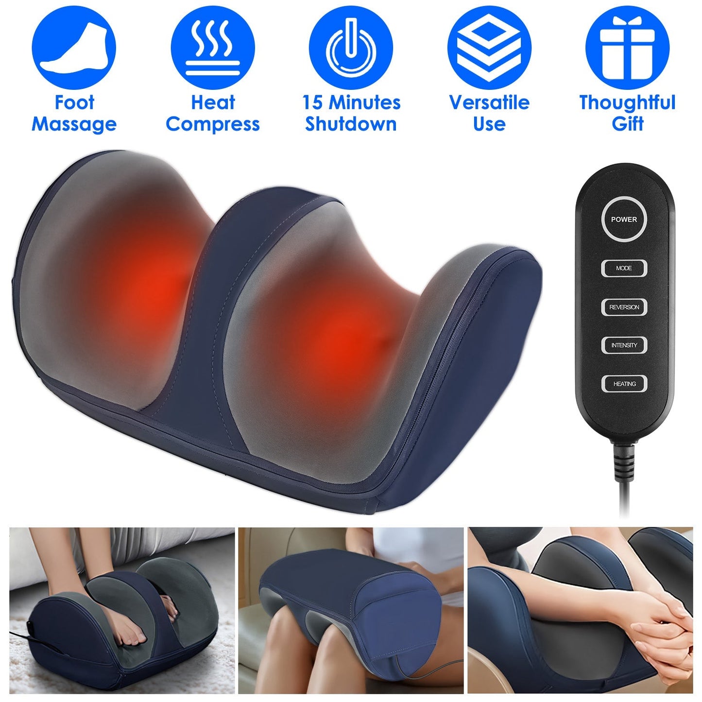 Shiatsu Foot Massager with Heat - Relaxation for Feet, Calves, and Arms