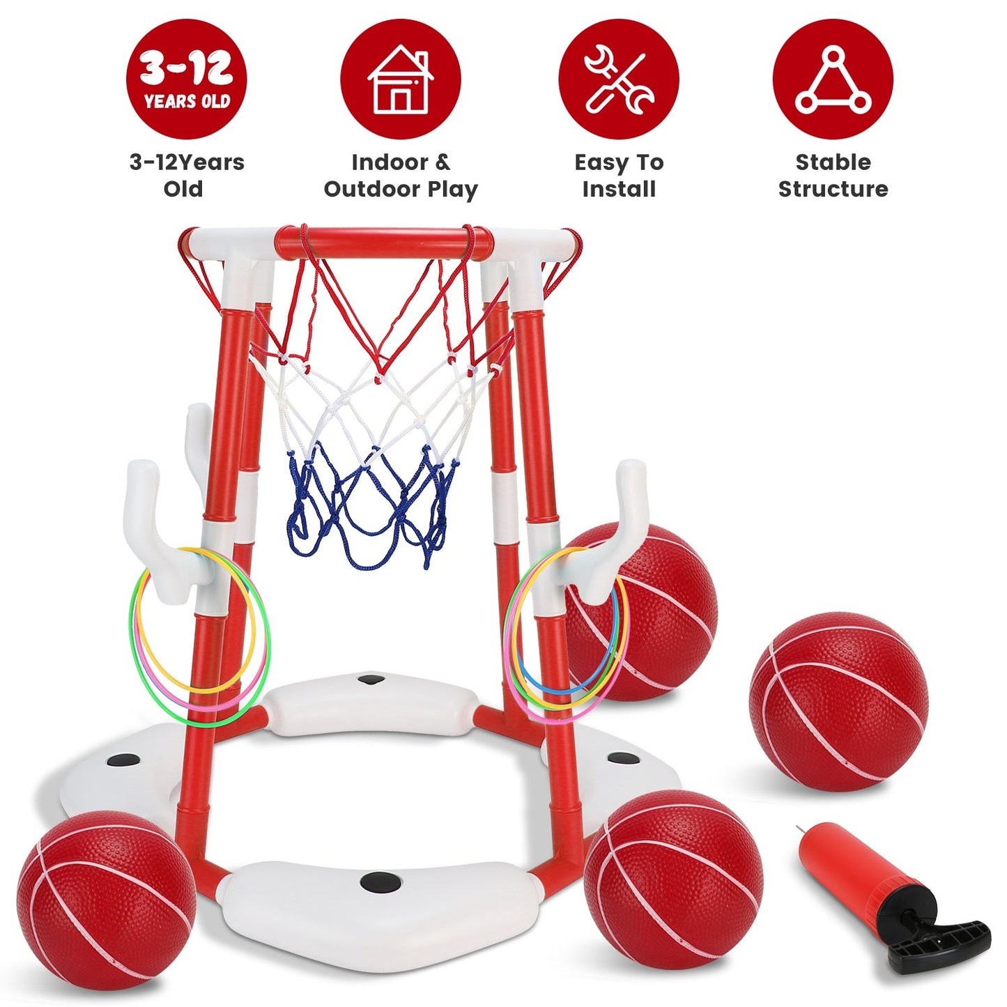 Juego de baloncesto flotante GBruno para niños