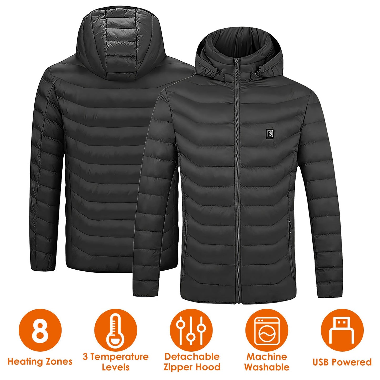 Chaqueta Térmica Gbruno - Abrigo Ligero de Invierno con 3 Niveles de Calor