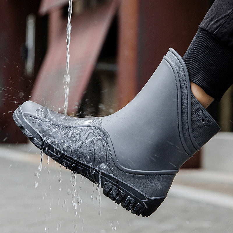 Men's Mid-Tube Waterproof Outdoor Boots