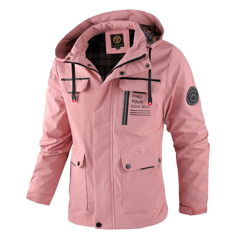 Men's Casual Hooded Windbreaker Jacket - Waterproof & Stylish