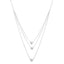 Collier Pendentif Tri en Argent Sterling .925 avec Diamants Ronds