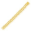 14k Yellow Gold Solid Double Link Charm Bracelet - 10mm
