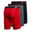 Calzoncillos largos de rendimiento para hombre adidas - Paquete de 3 en rojo escarlata/negro/gris on