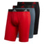 Calzoncillos largos de rendimiento para hombre adidas - Paquete de 3 en rojo escarlata/negro/gris on