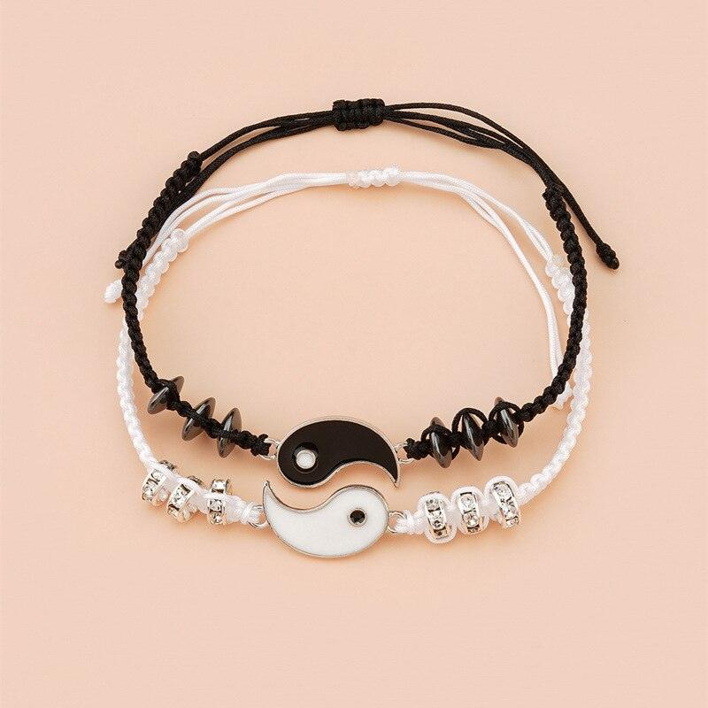 Ensemble de Bracelets Ajustables pour Couples pour l'Amitié et l'Amour