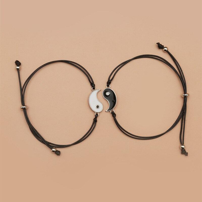 Ensemble de Bracelets Ajustables pour Couples pour l'Amitié et l'Amour