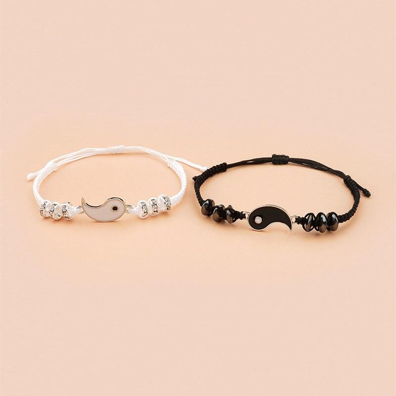 Ensemble de Bracelets Ajustables pour Couples pour l'Amitié et l'Amour