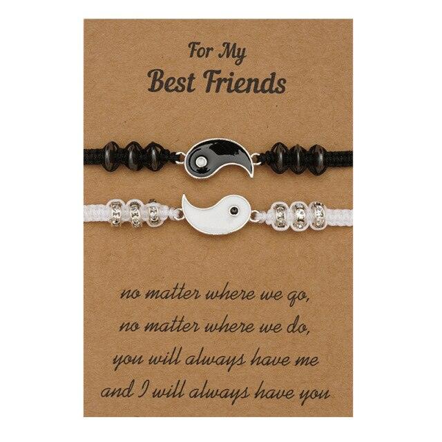 Ensemble de Bracelets Ajustables pour Couples pour l'Amitié et l'Amour