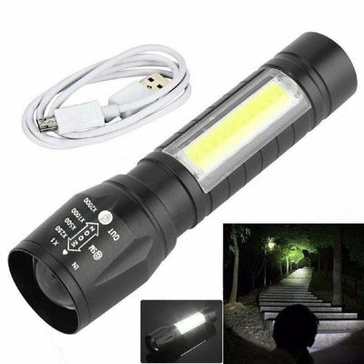 Versatile Rechargeable LED Tactical Flashlight - Compact & Waterproof - Korvel