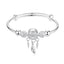 Bracelet en argent sterling réglable avec charme attrape-rêves et plume