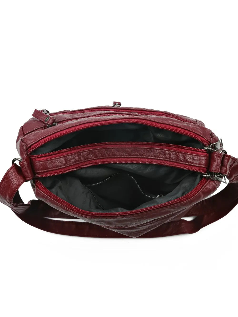 Adjustable Strap PU Leather Shoulder Bag - Korvel