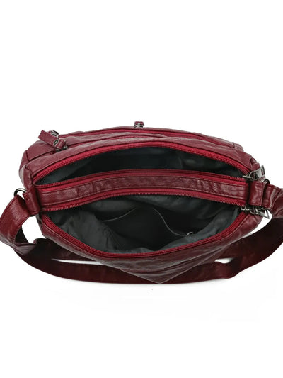 Adjustable Strap PU Leather Shoulder Bag - Korvel