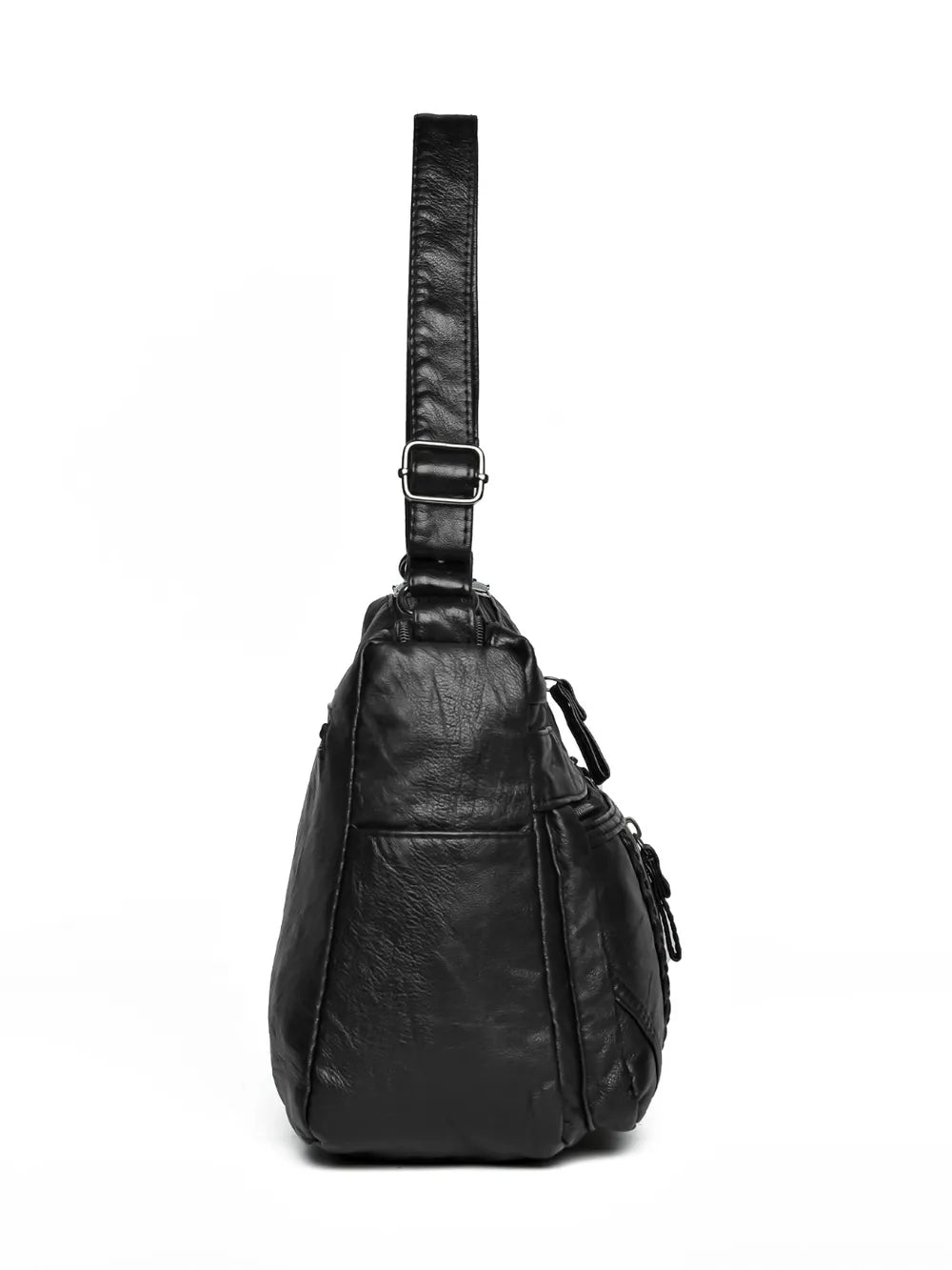 Adjustable Strap PU Leather Shoulder Bag - Korvel