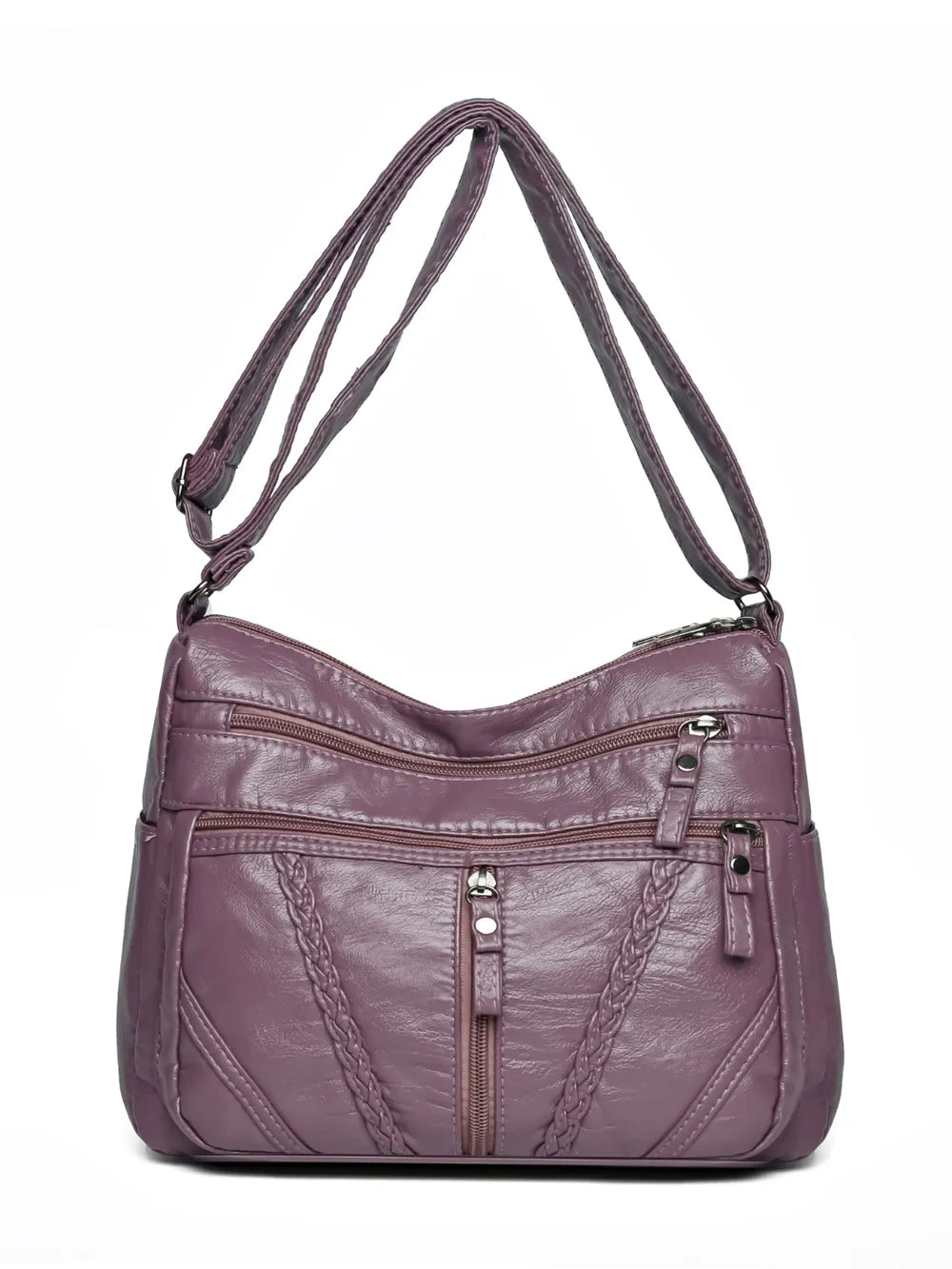Adjustable Strap PU Leather Shoulder Bag - Korvel
