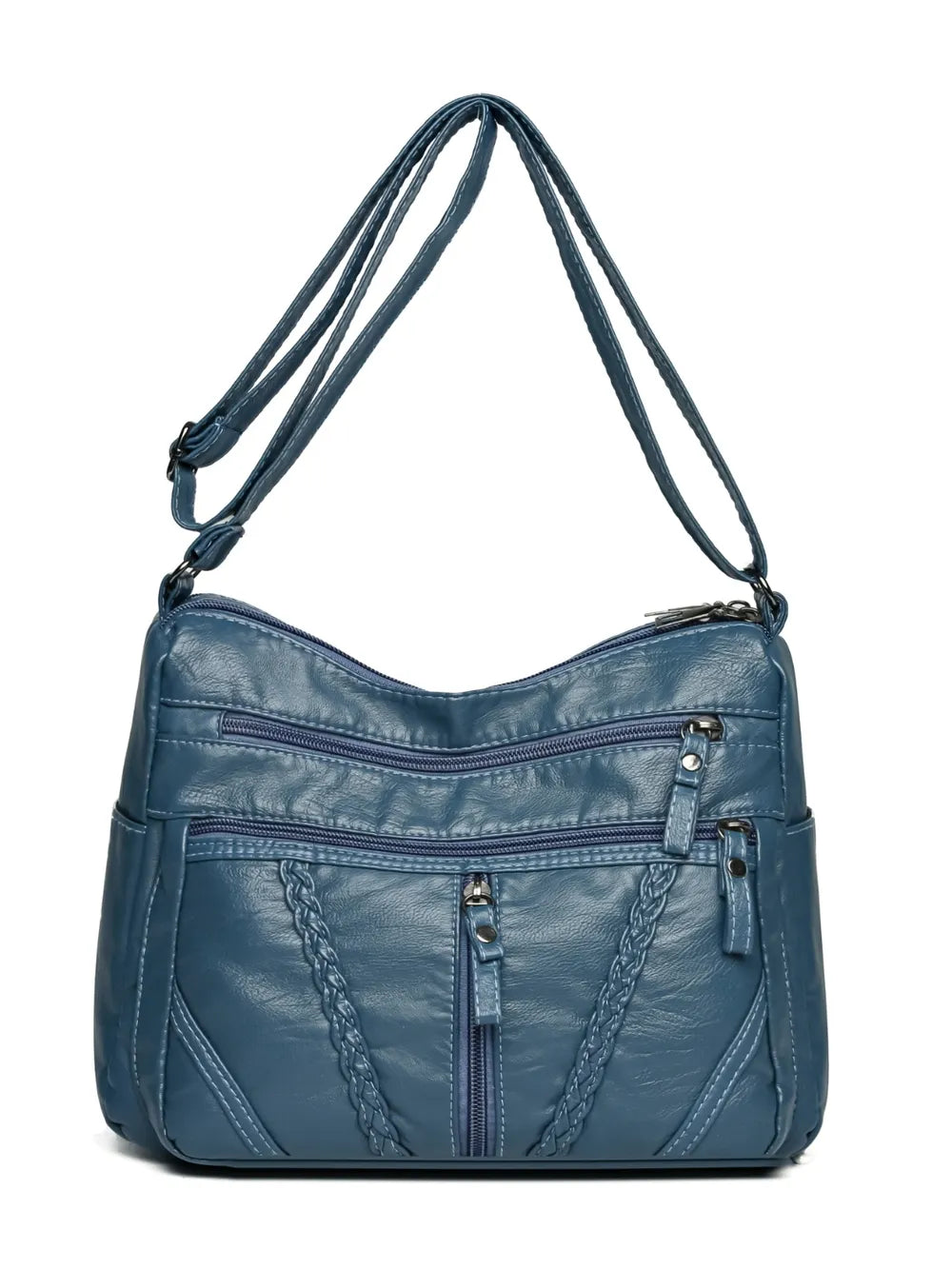 Adjustable Strap PU Leather Shoulder Bag - Korvel