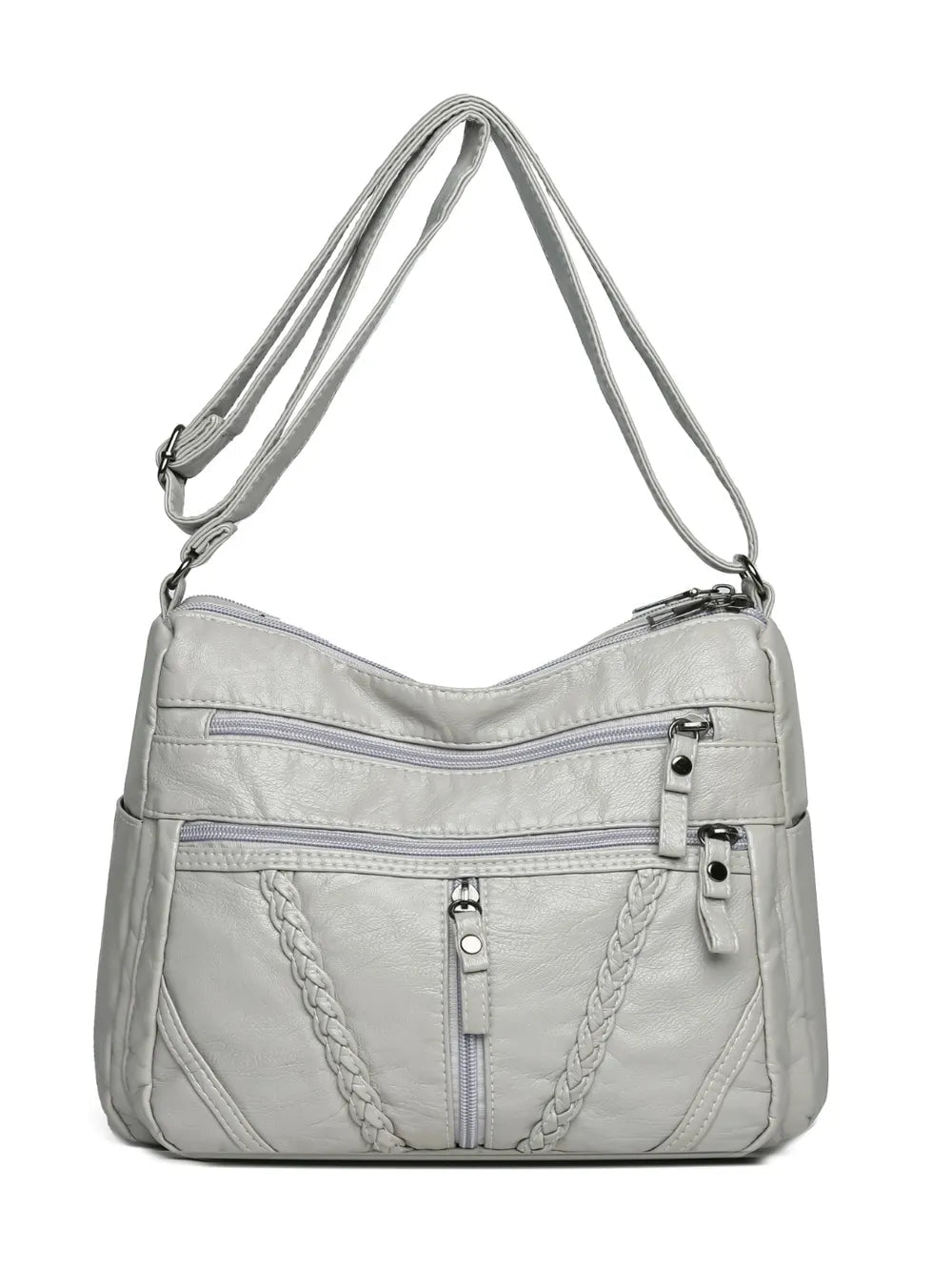 Adjustable Strap PU Leather Shoulder Bag - Korvel