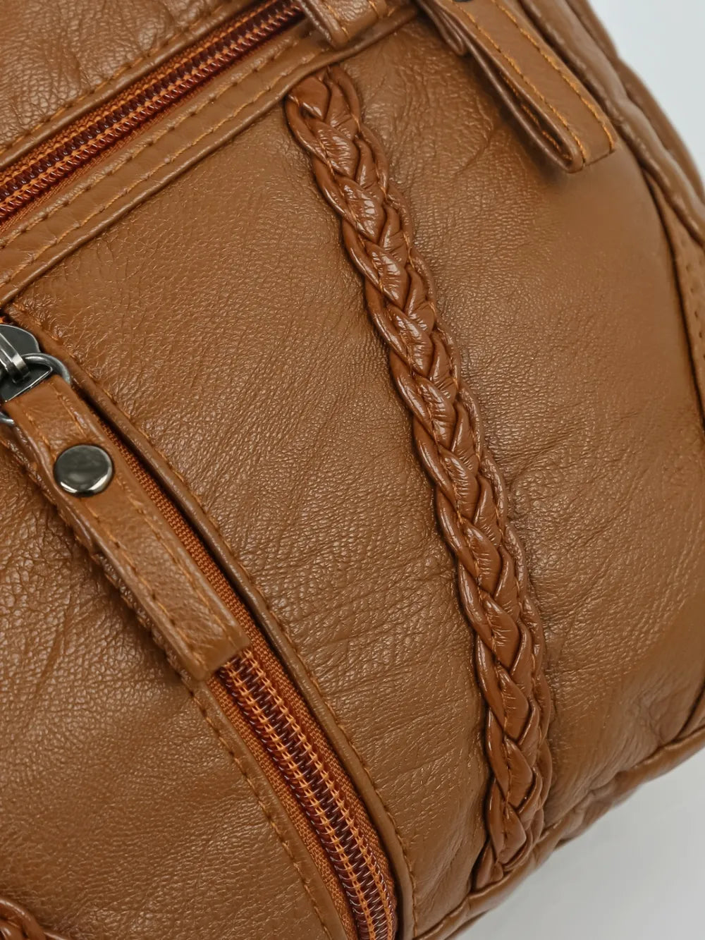 Adjustable Strap PU Leather Shoulder Bag - Korvel