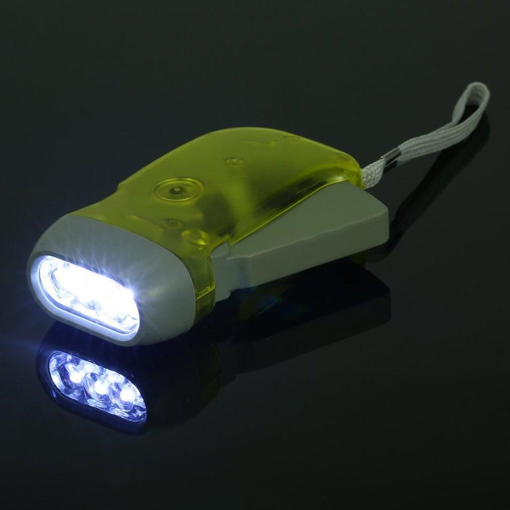 Versatile Hand-Crank LED Flashlight - Waterproof & Ultra-Bright for Outdoor Adventures - Korvel