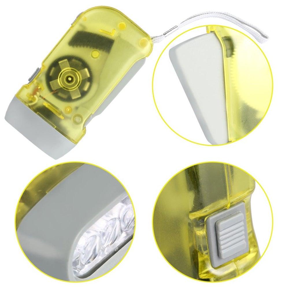 Versatile Hand-Crank LED Flashlight - Waterproof & Ultra-Bright for Outdoor Adventures - Korvel