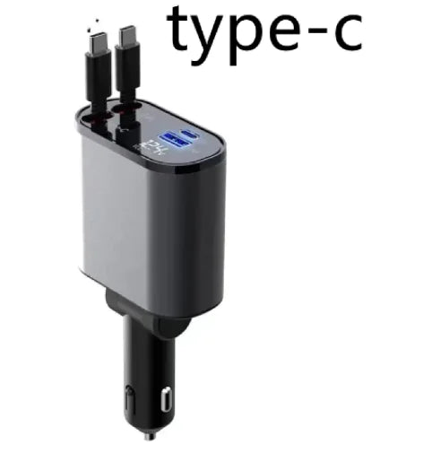 Chargeur de voiture en métal premium - Adaptateur USB-C super rapide 100W