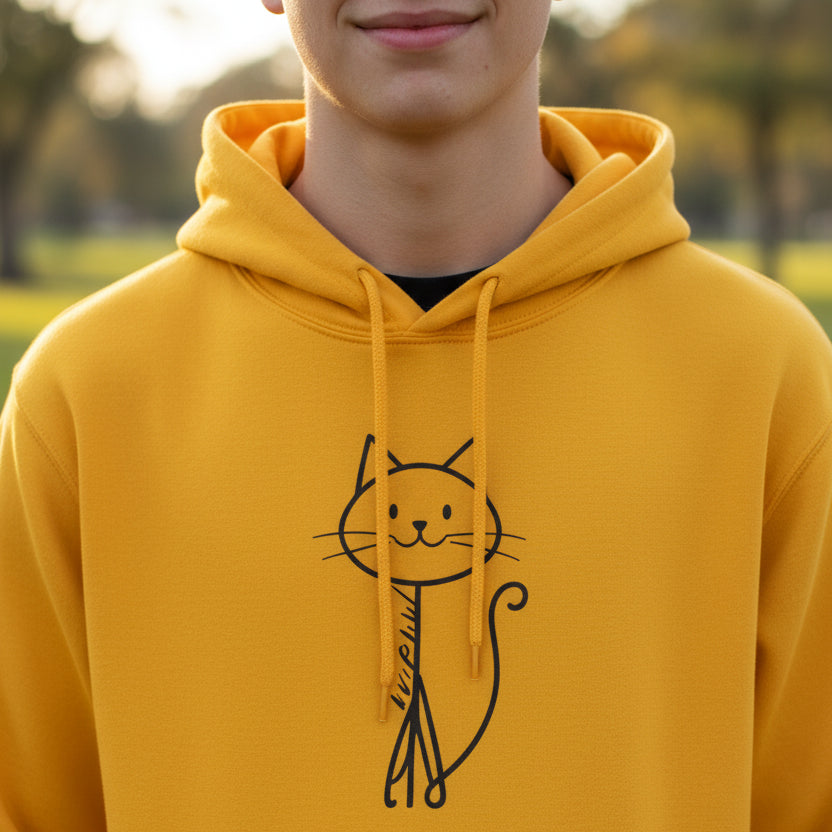 Hoodie pour enfants avec un chat stick charmant