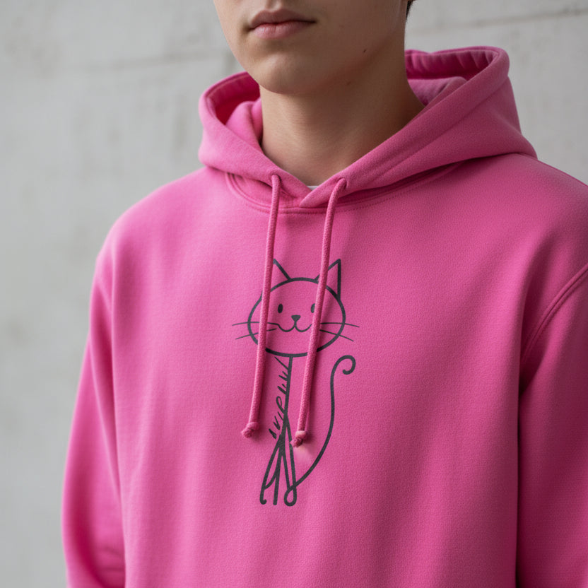 Hoodie pour enfants avec un chat stick charmant