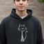 Hoodie pour enfants avec un chat stick charmant
