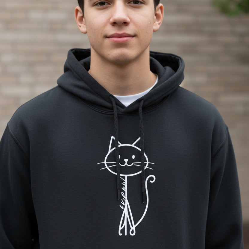 Hoodie pour enfants avec un chat stick charmant