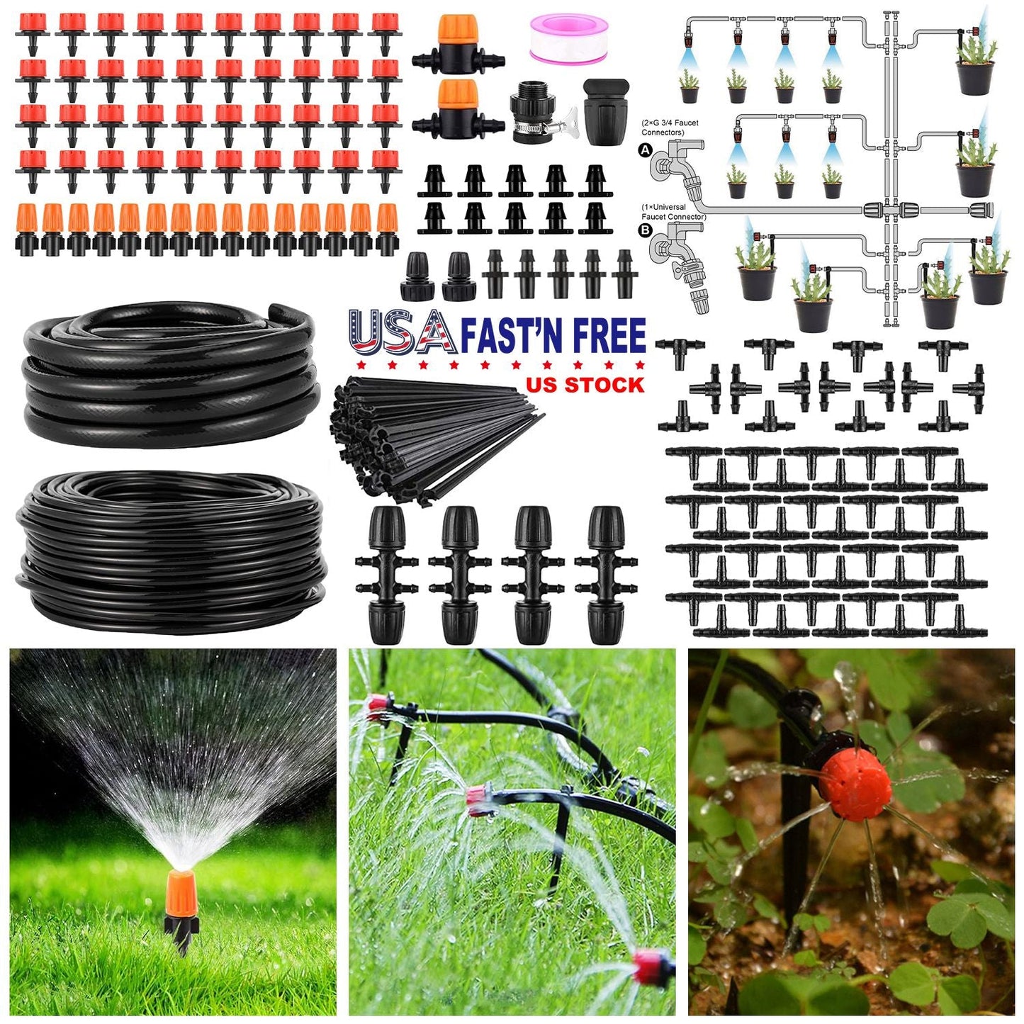 Kit de Riego por Goteo Premium para un Riego Eficiente del Jardín